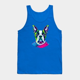 Boston Terrier Dog Boston Bull Artwork Tank Top